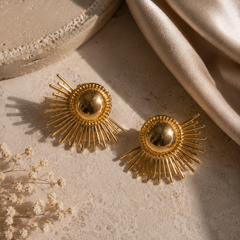 Celestial Sunburst Statement Earrings