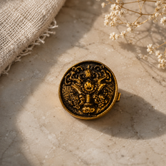 Vighnaharta Heritage Gold Button Cover