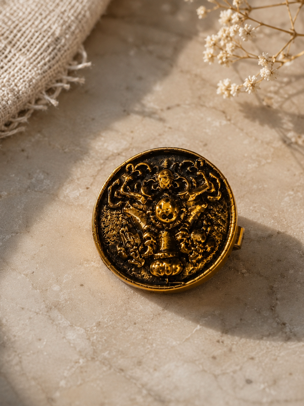 Vighnaharta Heritage Gold Button Cover