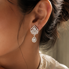 Elara Crystal Drop Earrings
