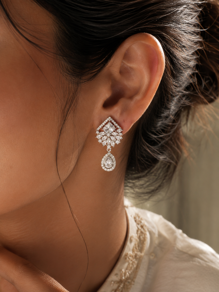 Elara Crystal Drop Earrings