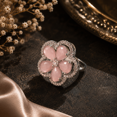 Blush Bloom Statement Ring