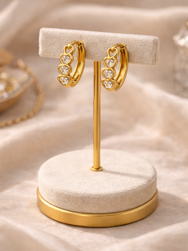 Amora Heart Hoop Earrings