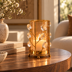 Crystal Vine Petite Hurricane Candle Holder