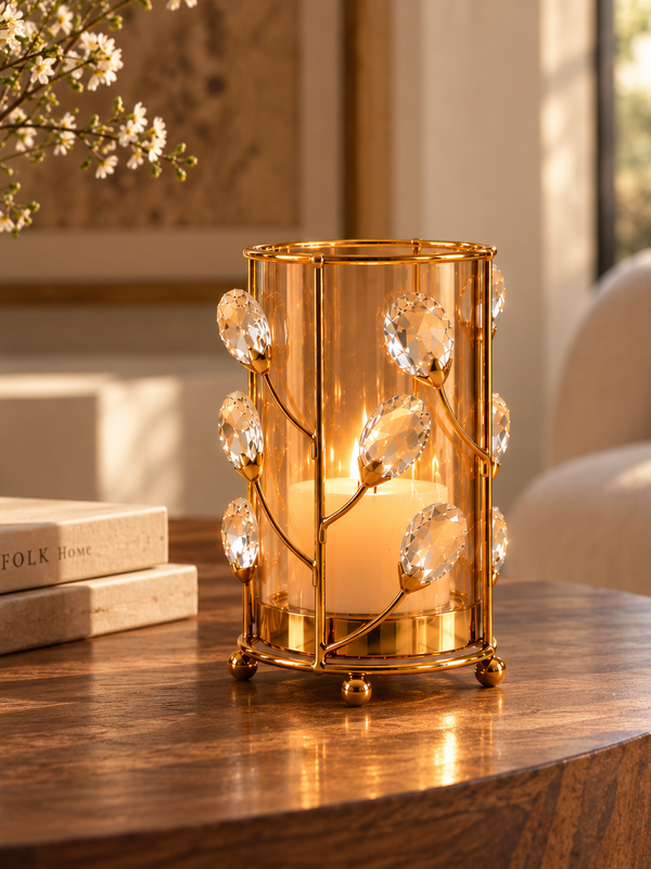 Crystal Vine Petite Hurricane Candle Holder