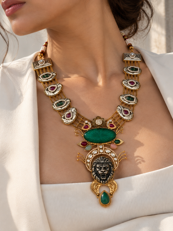 Simha Emerald Heritage Necklace Set