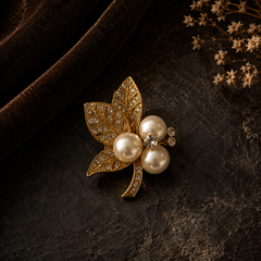 Pearl Garden Gold Brooch