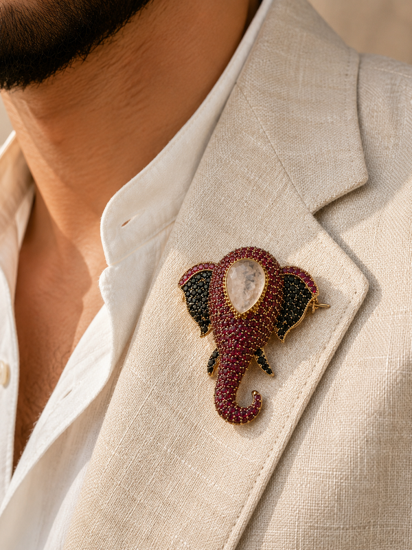 The Rani Elephant Brooch