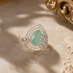 Aabshaar Mint Statement Ring