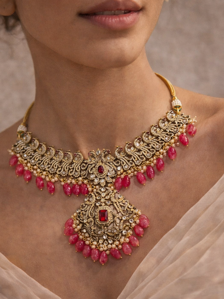 Ruby Meera Heritage Choker Set