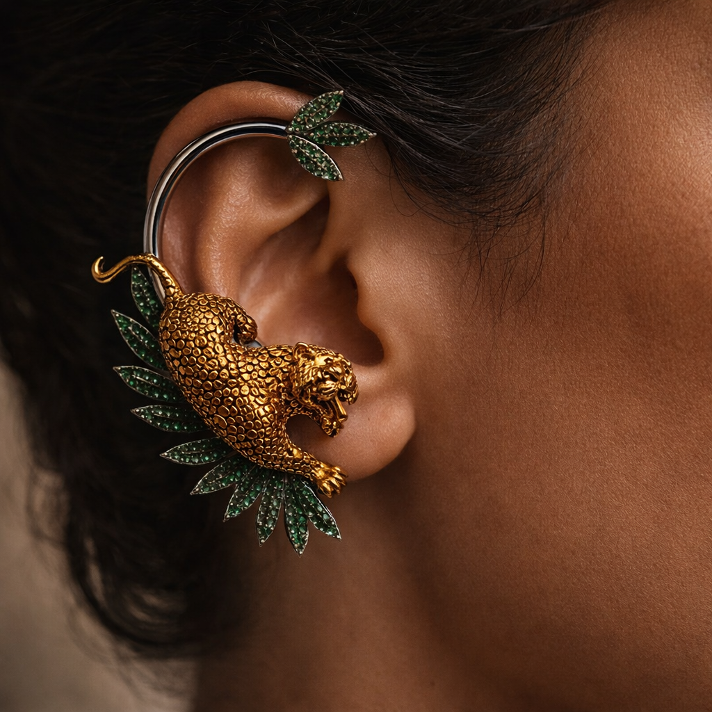 Emerald Panther Royale Statement Set