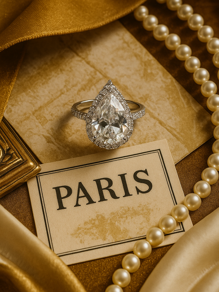 Eterna Teardrop Solitaire Ring