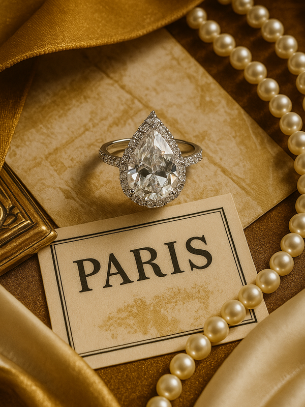 Eterna Teardrop Solitaire Ring