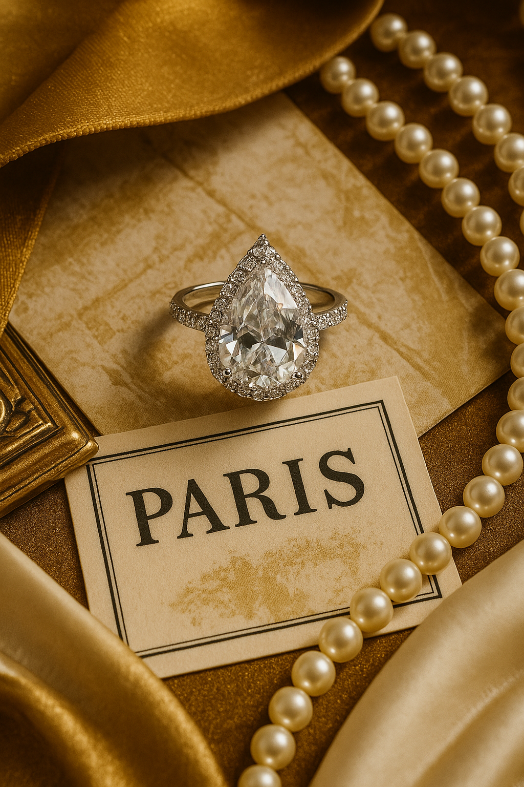 Eterna Teardrop Solitaire Ring
