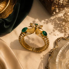 Mayura Emerald Peacock Bracelet