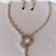 Celestial Diamond Neelam Necklace Set