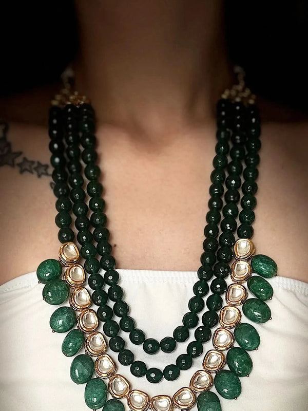 Maharani Malhar Emerald Polki Necklace