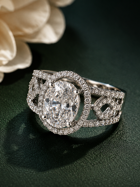 Celeste Oval Statement Ring