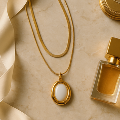 Aurora Oval Pendant Necklace