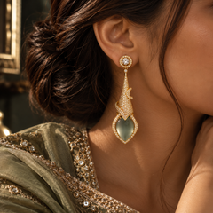 Meher Sage Statement Earrings
