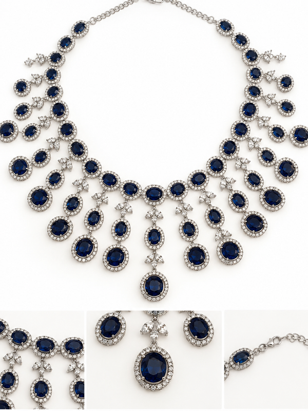 Neelam Cascade Jewellery Set