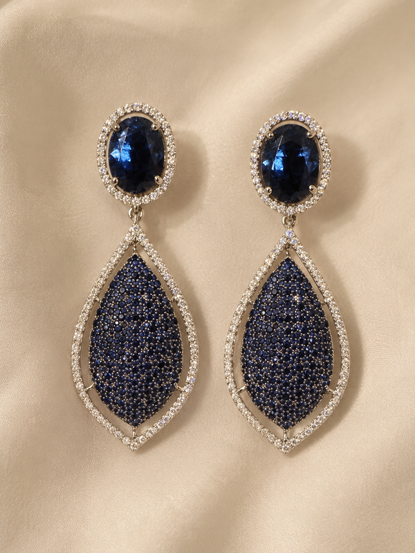 Neelam Midnight Drop Earrings
