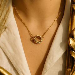 Golden Knot Pendant Necklace