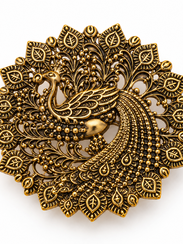 Mayura Heritage Peacock Brooch