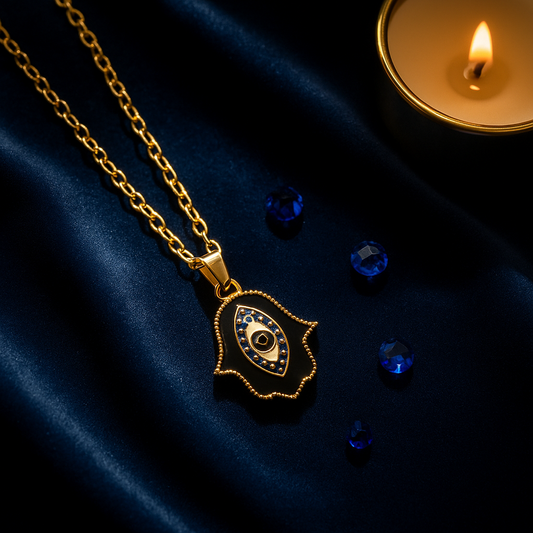Hamsa Hand Evil Eye Necklace