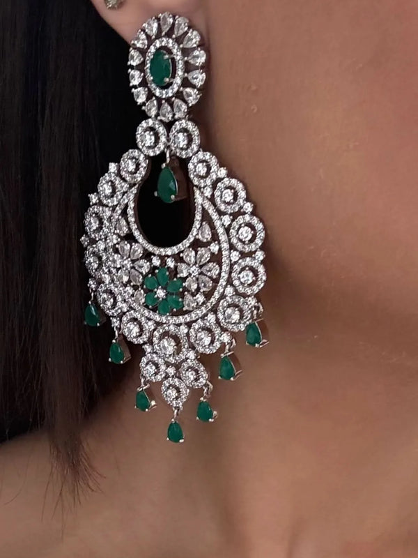 Ameera Emerald Diamond Earrings