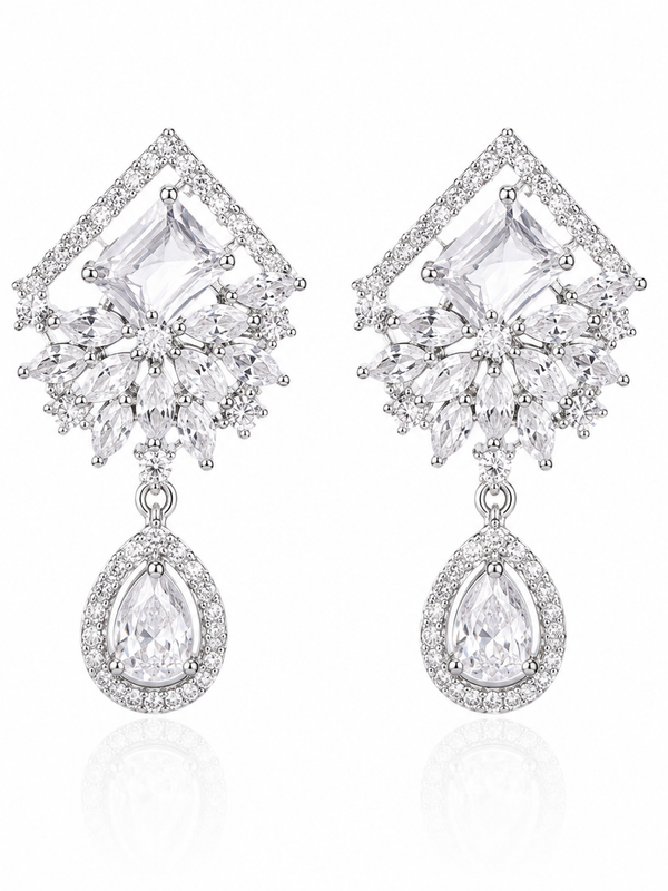 Elara Crystal Drop Earrings