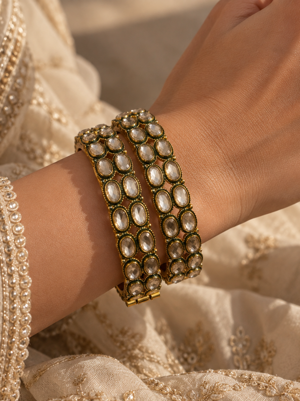 Noor Polki Bangle Set