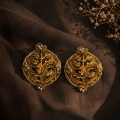 Nayab Handcrafted Floral Necklace & Earrings Set