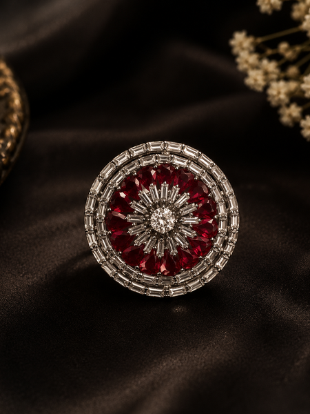 Rouge Celeste Statement Ring