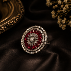 Rouge Celeste Statement Ring