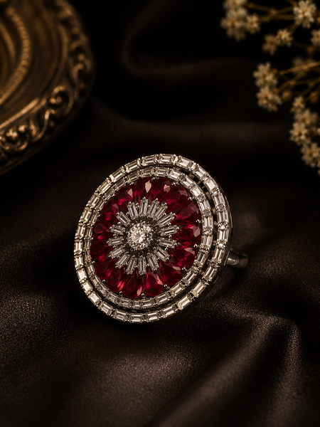Rouge Celeste Statement Ring