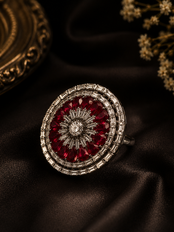 Rouge Celeste Statement Ring