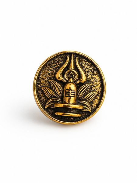 Shivling Shakti Heritage Gold Button Cover