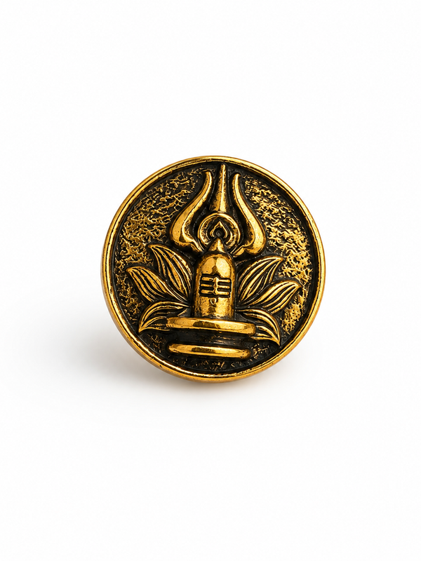 Shivling Shakti Heritage Gold Button Cover
