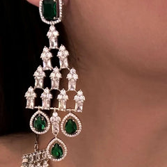 Emerald Cascade Diamond Necklace Set