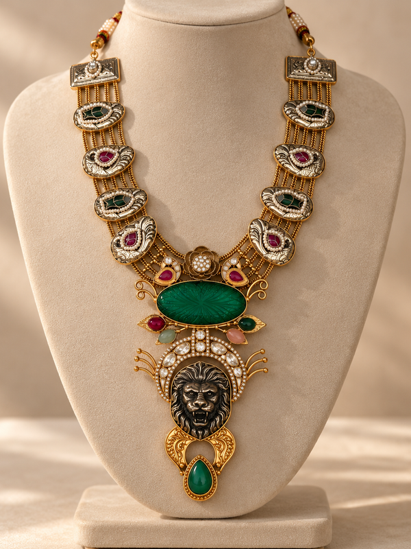 Simha Emerald Heritage Necklace Set