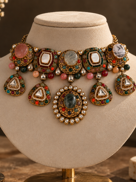 Navrasa Heritage Choker & Earrings Set