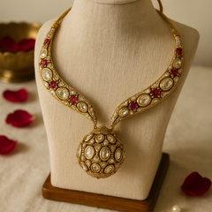 Rajmohini Kundan Polki Necklace Set