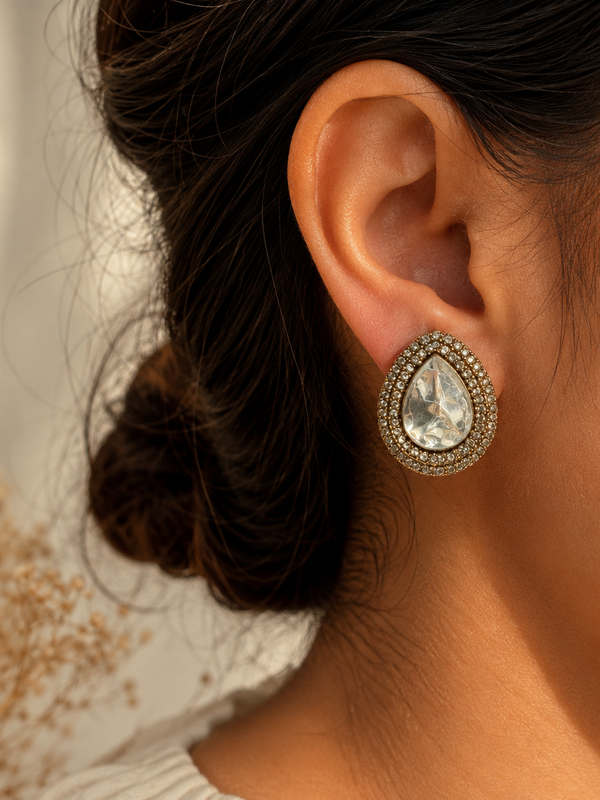 Teardrop Statement Studs