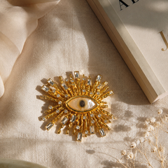 Radiant Celestial Evil Eye Brooch