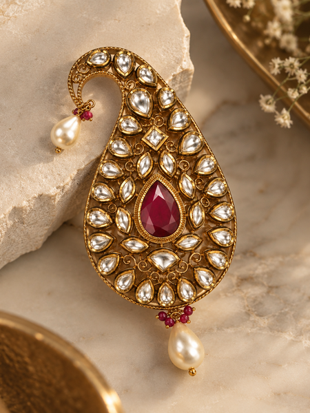 Aariz Ruby Kundan Men’s Kalgi