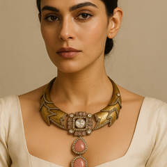Blush Rose Vintage Charm Necklace Set