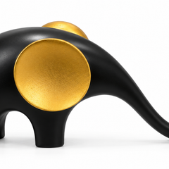Noir & Gold Serenity Elephant Sculpture