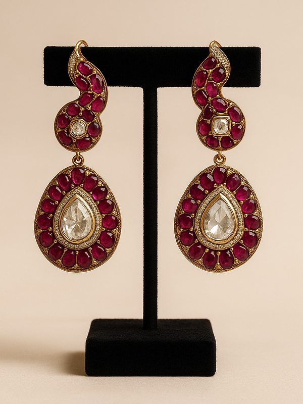 Maharani Gulzar Ruby Kundan Necklace Set