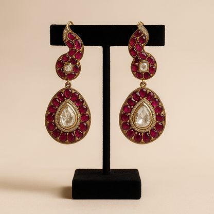 Maharani Gulzar Ruby Kundan Necklace Set